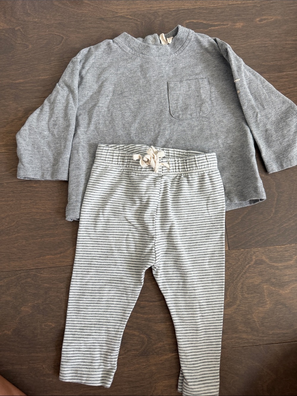 Toddler Gray Striped Leggings - Comfortable Everyday Wear